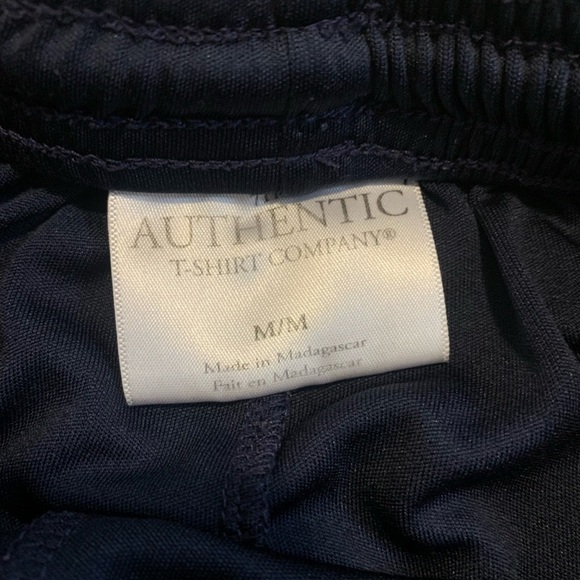 The Authentic T-Shirt Company Men's Athletic Shorts Navy Blue #9 Size M - Picture 2 of 5